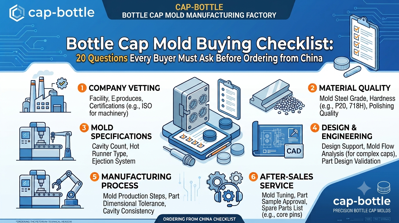 Bottle Cap Mold Buying Checklist: 20 Questions Every Buyer Must Ask Before Ordering from China