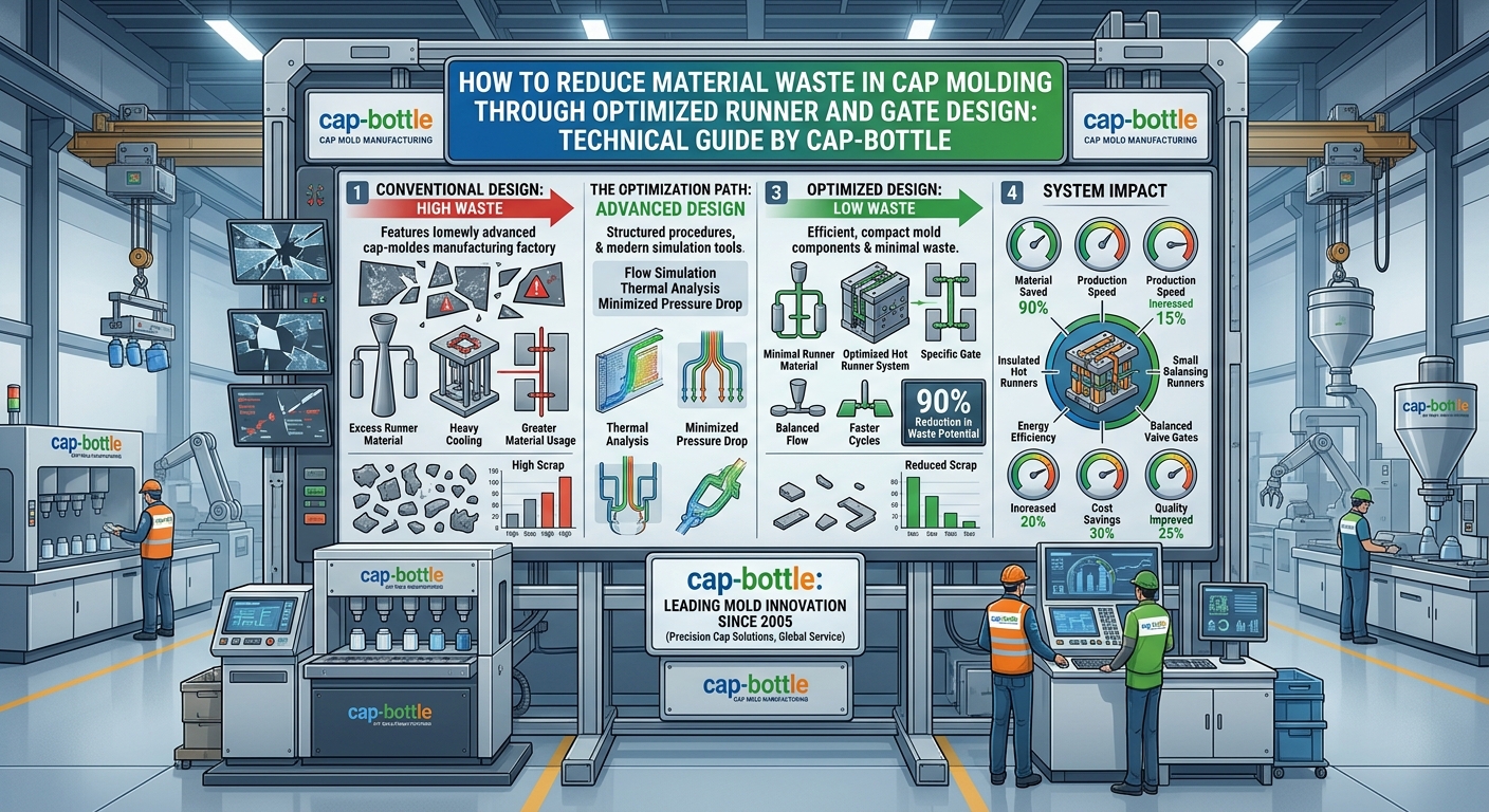How to Reduce Material Waste in Cap Molding Through Optimized Runner and Gate Design