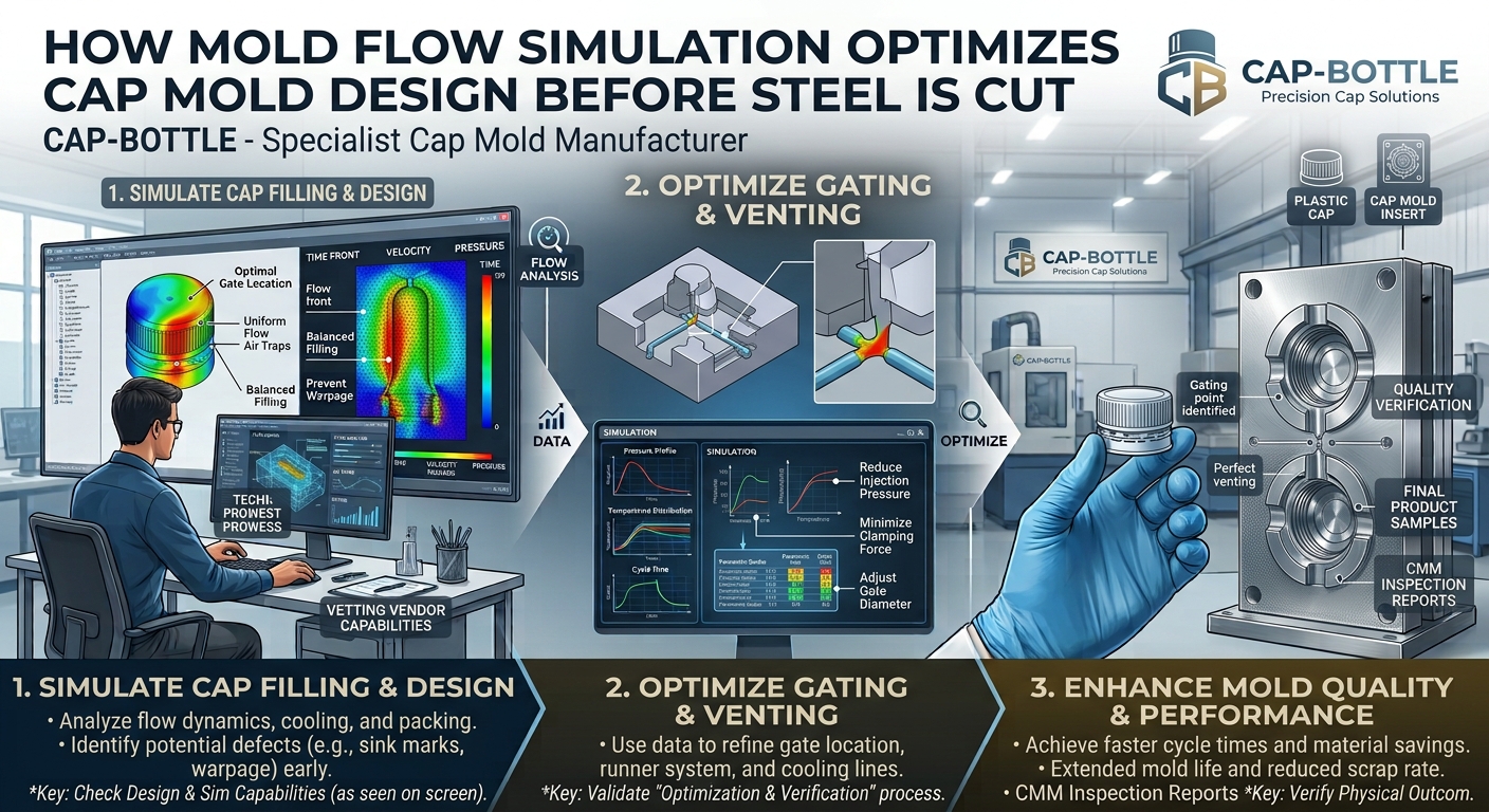 How Mold Flow Simulation Optimizes Cap Mold Design Before Steel Is Cut