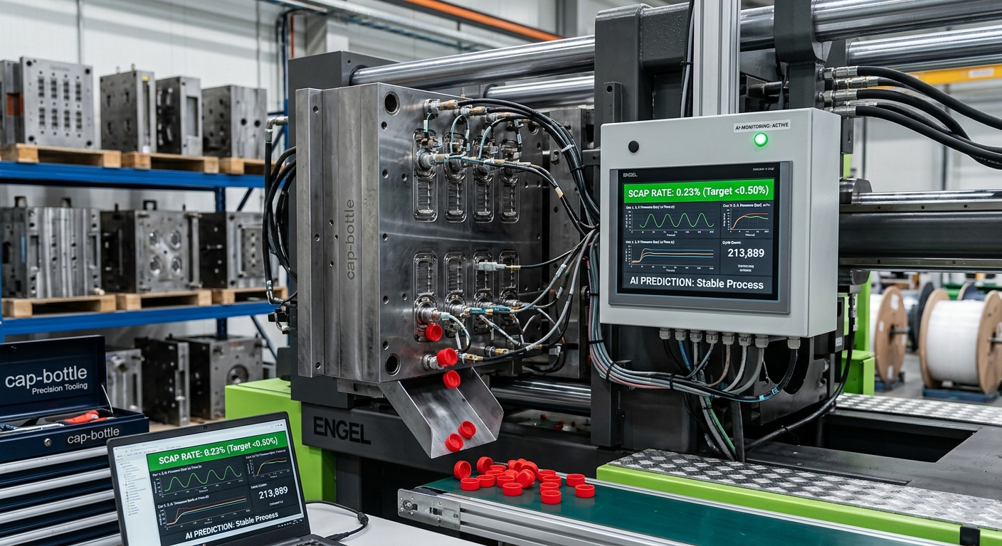 How AI-Powered In-Mold Process Monitoring Reduces Cap Scrap Rate in High-Cavity Production